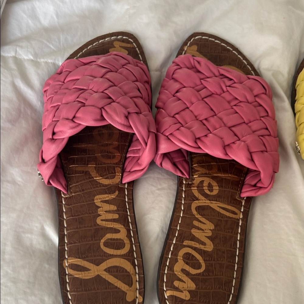 Sam Edelman Pink Braided Slide Sandals